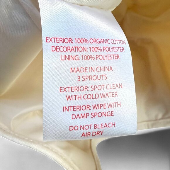 3 Sprouts Organic Cotton Canvas Bags Lot 2 Beaver and Mouse w liners - Picture 14 of 14